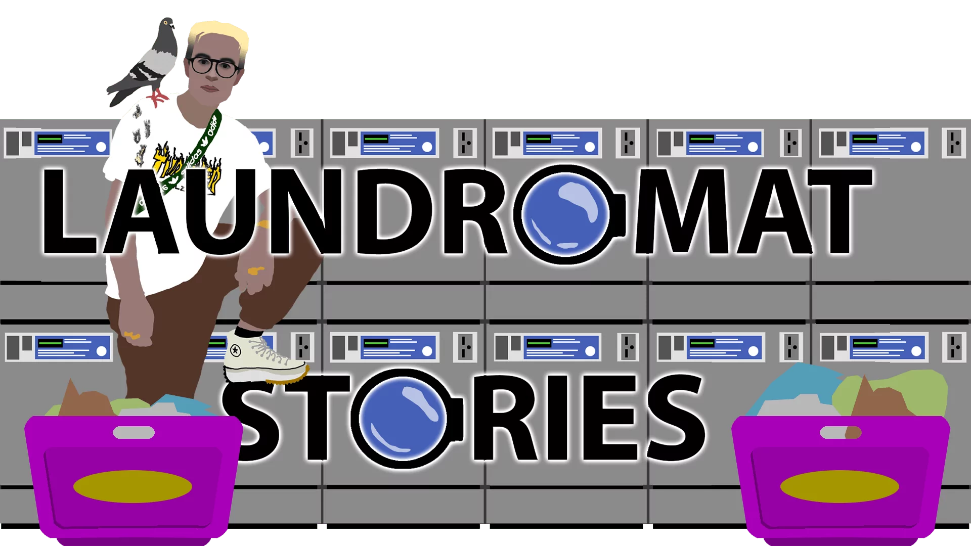 Der Autor Leonard Prandini in einem Waschsalon in Harlem, New York